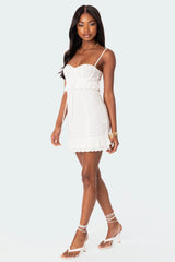 Philippa Embroidered Cotton Mini Dress