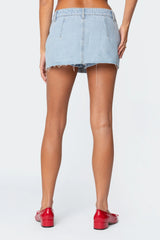Clementine Low Rise Denim Micro Skort