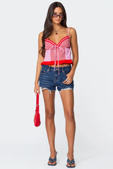 Joanne Mixed Gingham Tank Top