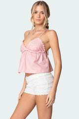 Bow & Frill Babydoll Top