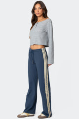 Averie Contrast Striped Sweatpants