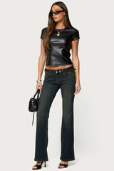 Raphaela Faux Leather Top