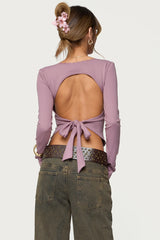 Polly Lacey Tie Back Top