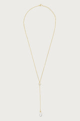 Cascading Pearly Rhinestone Necklace