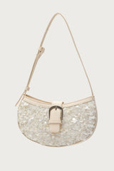 Sequin & Faux Leather Bag