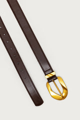 All Buckled Faux Leather Belt