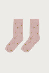 Embroidered Rose Socks