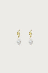 Knotted Pearl Charm Earrings
