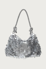 Knotted Rhinestone Stud & Sequin Bag