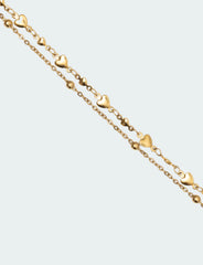 Double Chain Heart Bracelet