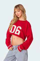 Varsity Cropped Sweater