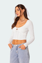 Lorey Lacey Knit Top