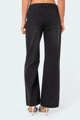 Debbie Distressed Low Rise Baggy Jeans