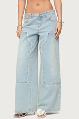 Teela Lacey Low Rise Baggy Carpenter Jeans