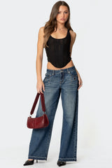 Davis Grommet Low Rise Baggy Jeans