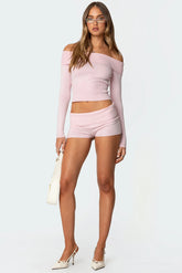 Jamie Fold Over Knit Shorts
