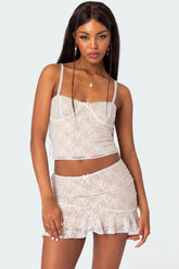 Maria Lace Cupped Tank Top