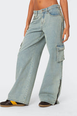 Andi Low Rise Baggy Cargo Jeans