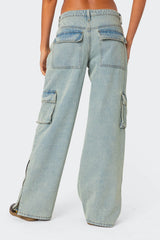 Andi Low Rise Baggy Cargo Jeans