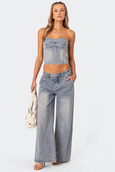 Myla Washed Low Rise Baggy Jeans