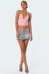 Lillie Knotted Halter Top