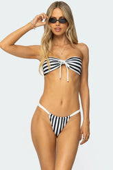 Dini Striped Bandeau Bikini Top