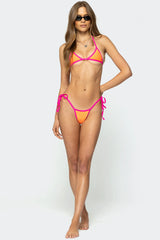 Contrast Micro String Bikini Bottom