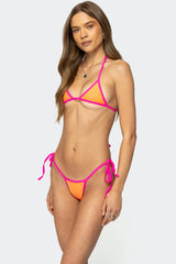 Contrast Micro Triangle Bikini Top