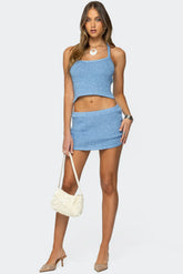 Shaylee Sequin Knit Mini Skirt