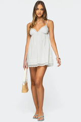 Luisa Lacey Babydoll Mini Dress