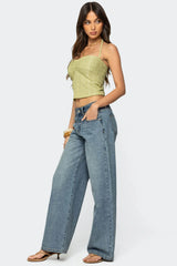 Galya Textured Halter Top