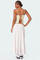 Billie Open Tie Back Gingham Top