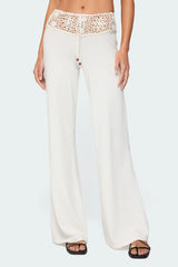 Kirsty Crochet Waist Knit Pants