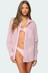 Kellen Oversized Cotton Button Up Shirt