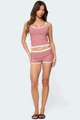 Saylor striped knit shorts
