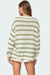 Amaris Oversized Striped Knit Sweater