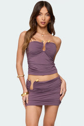 Curved U Strapless Top