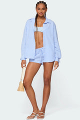Lira Textured Gingham Shorts