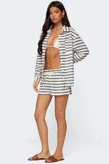 Collins Oversized Striped Button Up Shirt