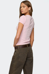 Daphney Ribbed T Shirt