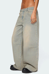 Santi Low Rise Baggy Jeans