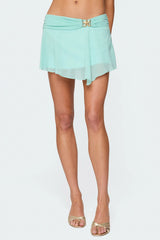 Sea Star Asymmetric Chiffon Mini Skirt
