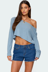 Cropped Off Shoulder Top