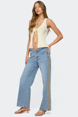 Verona Split Front Knit Top