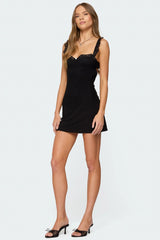 Rosine Lacey Cupped Mesh Mini Dress