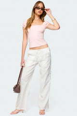 Oleana Gathered Bust Top