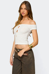 Layken Off Shoulder Textured Top
