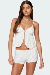 Linny Split Front Pointelle Top