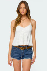 Kelli Floral Babydoll Tank Top