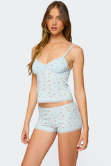 Aurea Lacey Floral Tank Top